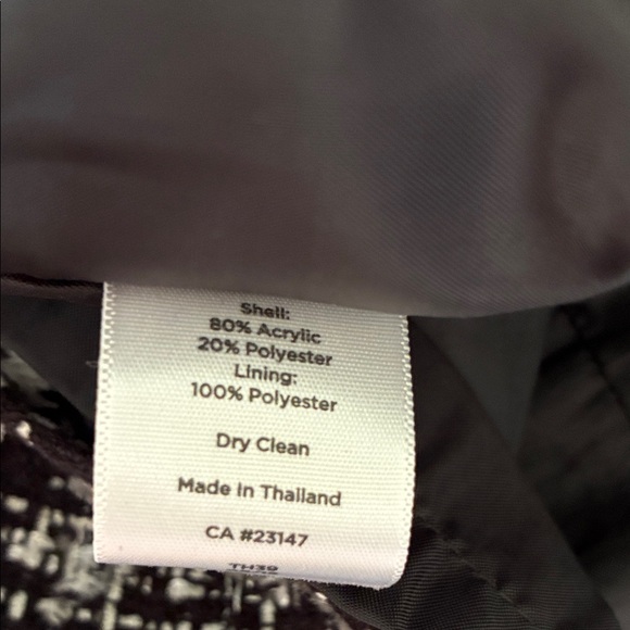 Talbots Black and White Tweed Pencil Skirt - Picture 8 of 10